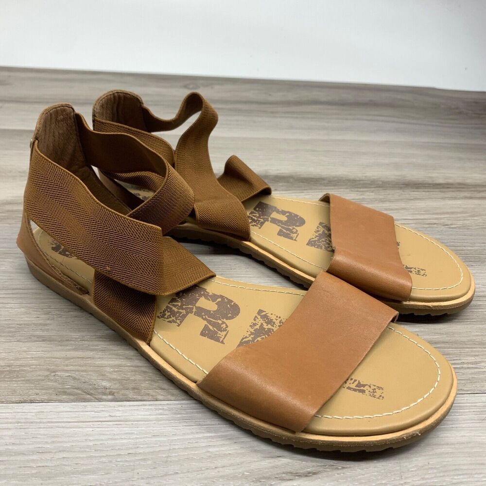 Sorel Women's Size 9.5 Ella Brown Leather Gladiator Sandals NL2893-225
